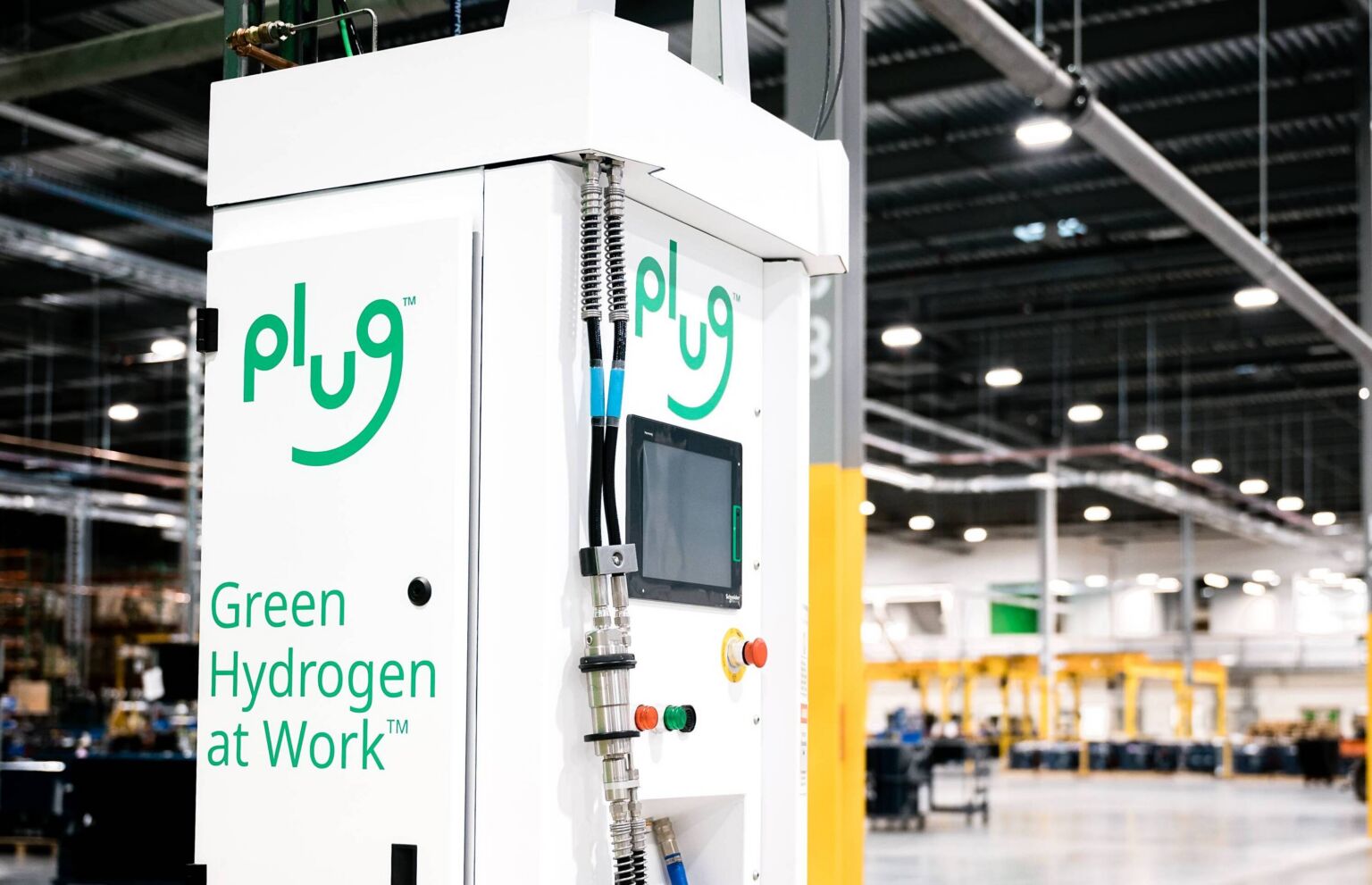 Hydrogen dispenser inside a warehouse