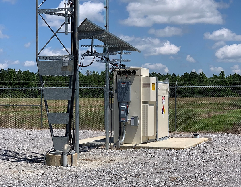 Telecom site with fuel cell backup power